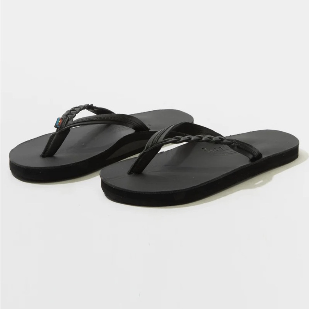 Rainbow Flirty Braidy flip flops - size M (6.5-7.5)